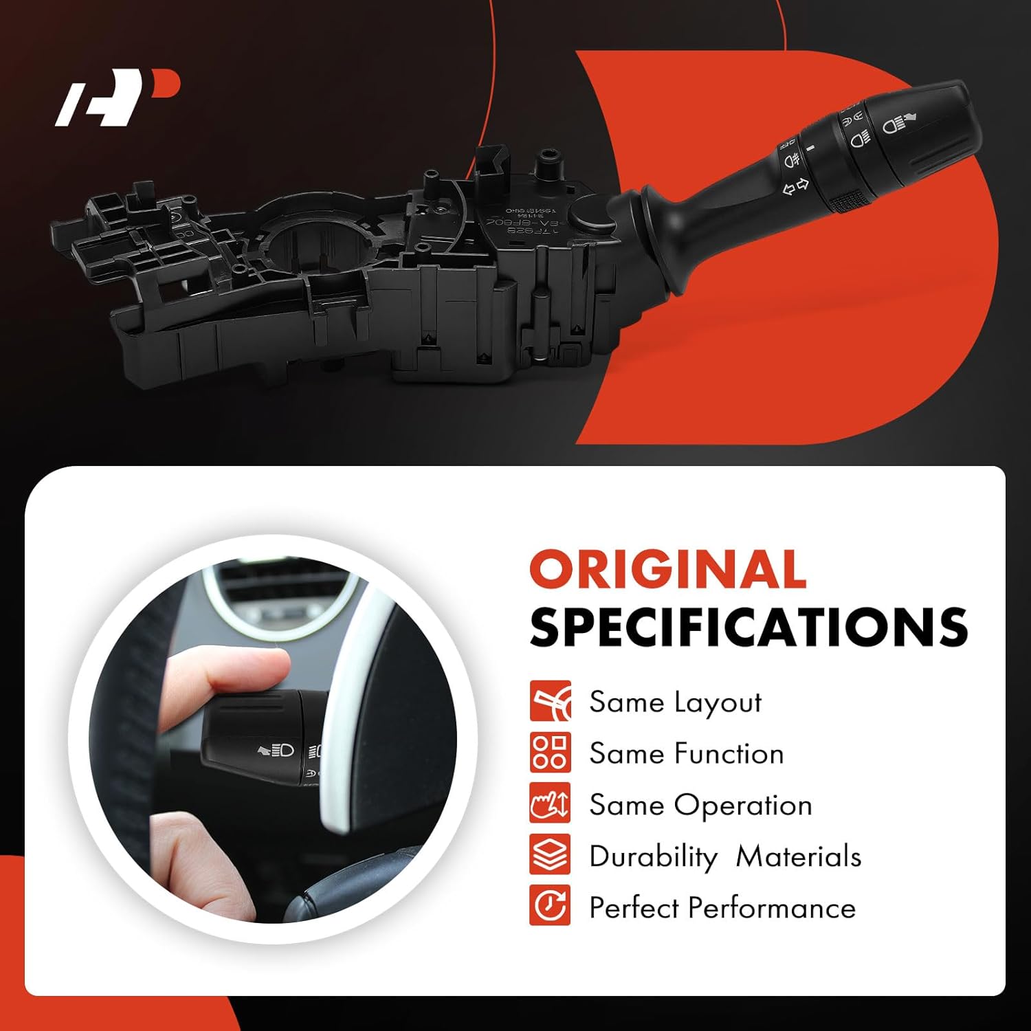 A-Premium Turn Signal Switch, Headlight Dimmer (Auto), Parking/Fog Light Multifunction Switch Lever Compatible with Toyota Tacoma 2016-2023, RAV4 2013-2018, Corolla 2014-2016, Highlander, Avalon