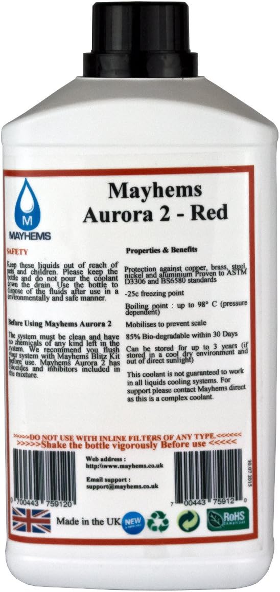 Mayhems Aurora Red Watercooling Fluid 1L
