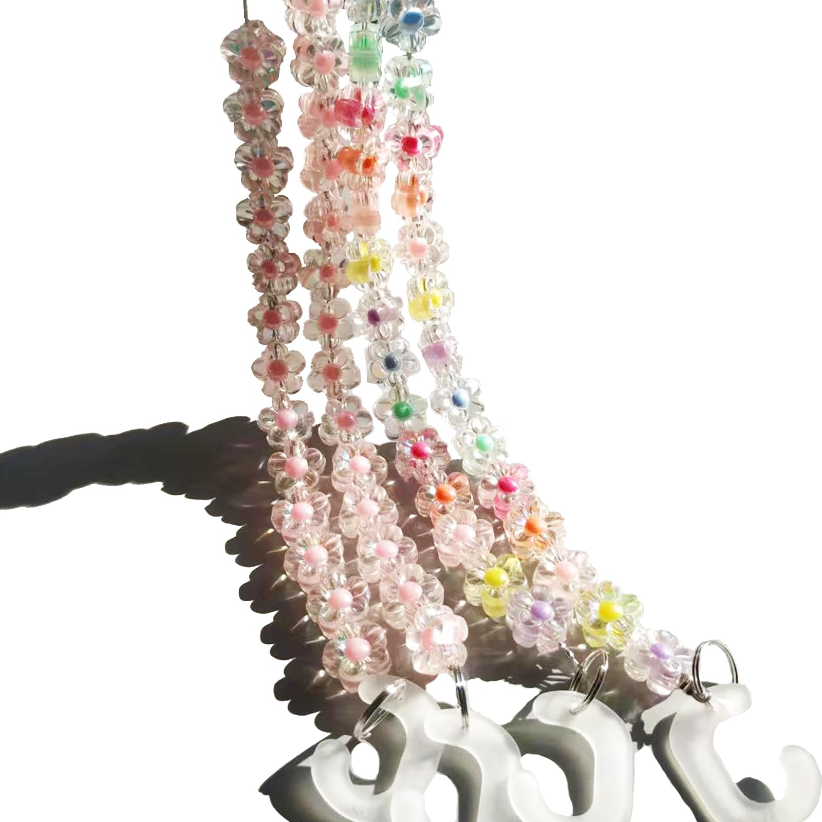 Shoe Charm Chains Daisy Flower Bling Shoe Accessories Cute DIY Wedding Acrylic Decor Party Favor Gifts 4PCS for Clog Sandals for Girl Women