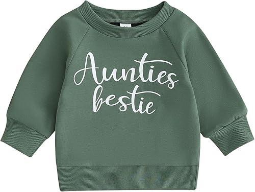 fhutpw Sudadera de manga larga con estampado de letras para bebés, niños y niñas, ropa de otoño