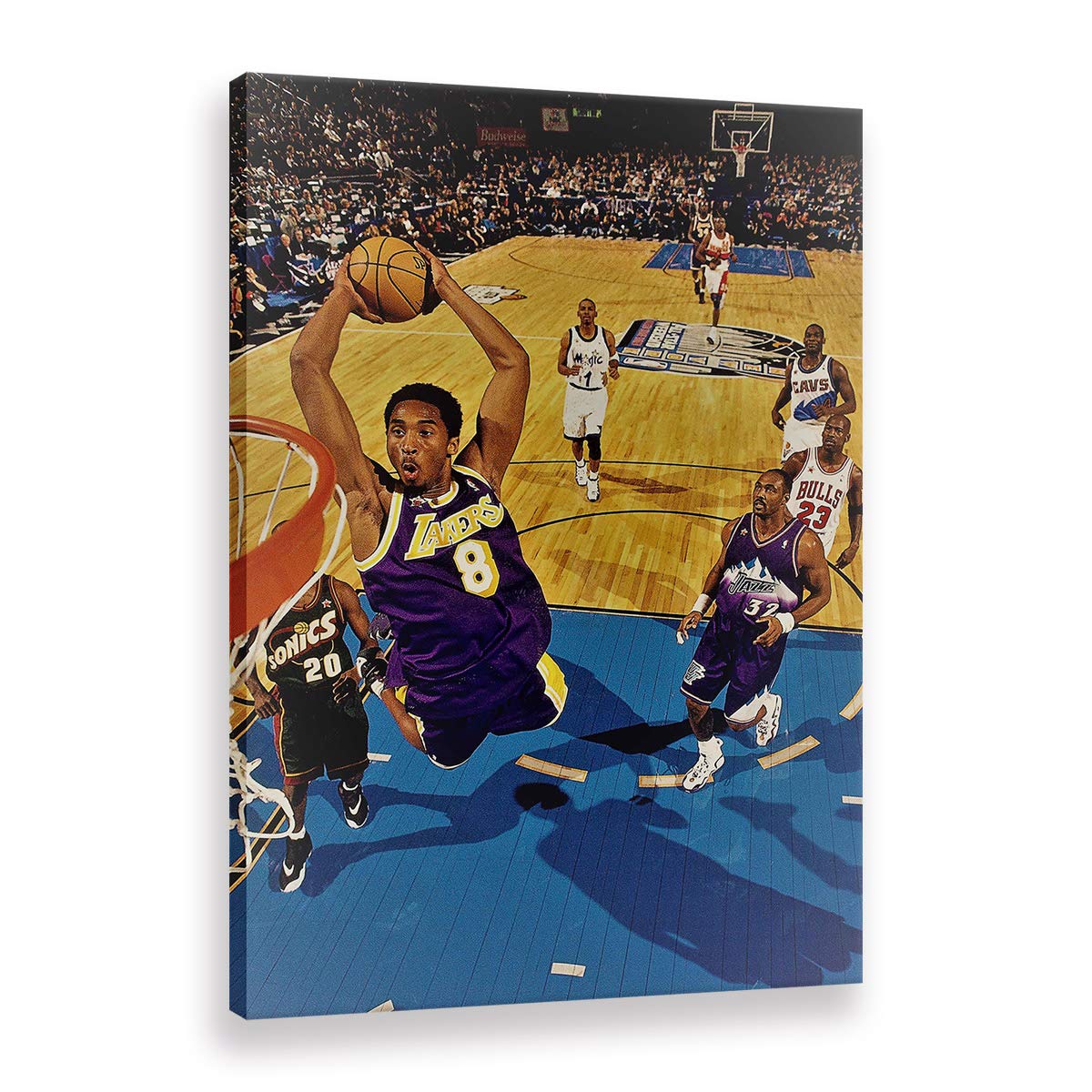 Affiche Kobe Bryant avec cadre 30x45cm poster basketball déco murale salon
