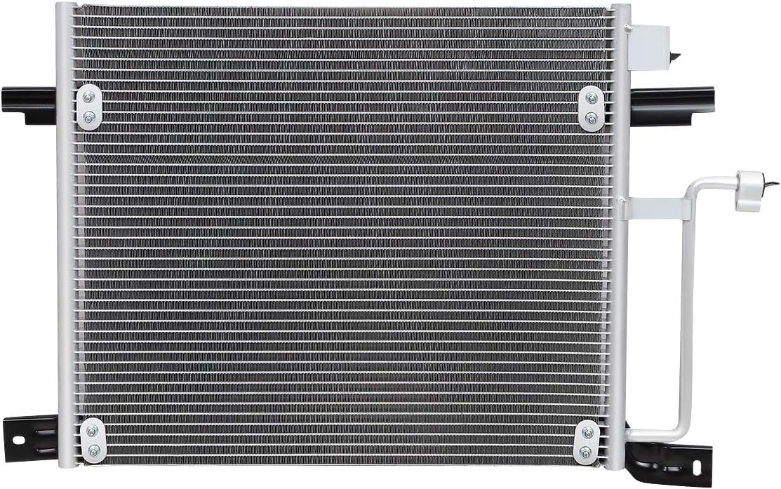 Auto Dynasty 4929 Aluminum A/C Condenser Compatible with Dodge Dakota 2.5L 3.7L 3.9L 4.7L 5.9L 00-04, Metallic