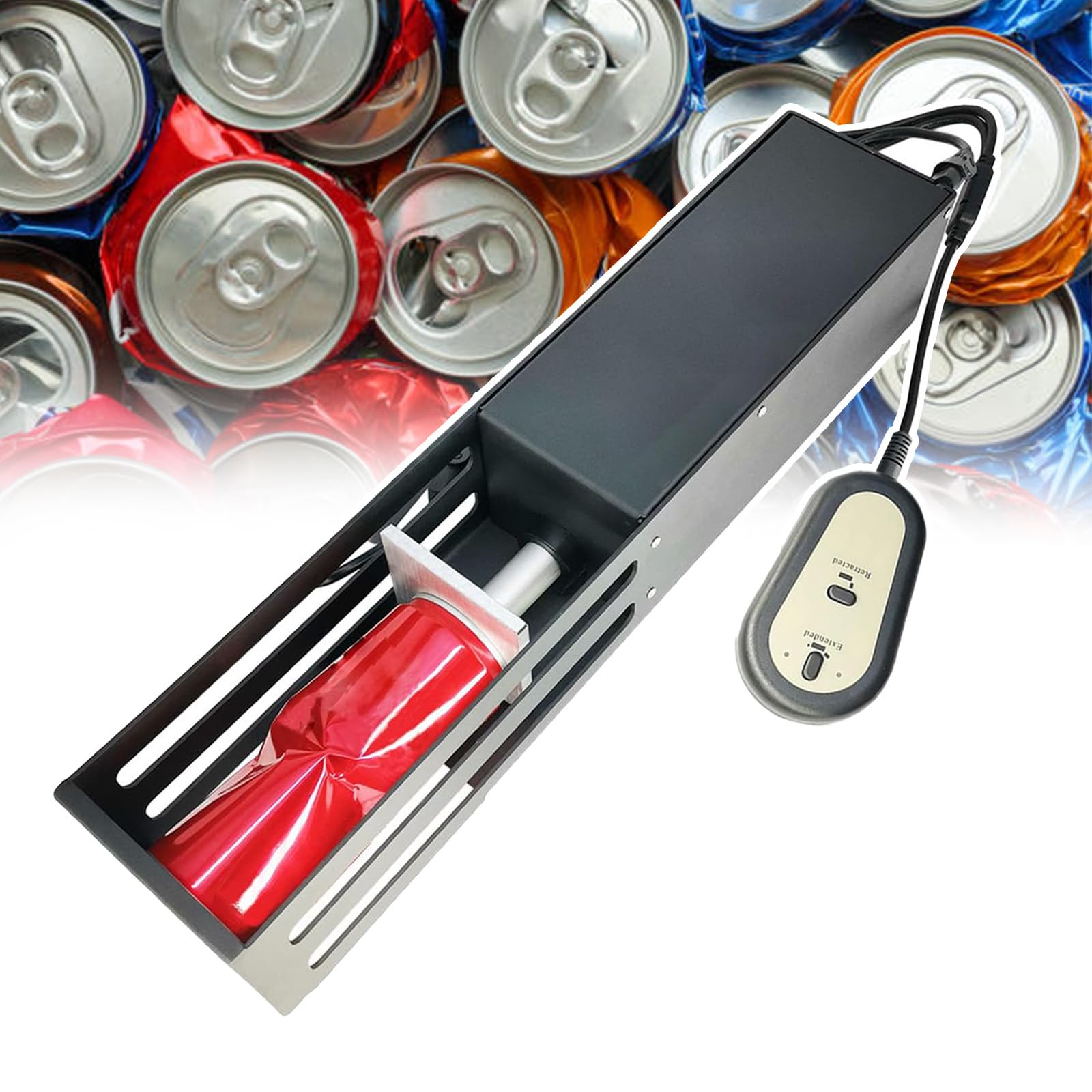 YXYLJOZ Heavy-Duty Aluminum Can Crusher for Recycling, Compatible with 12oz and 16oz Cans, Ideal for Home and Commercial Use (Black)