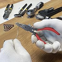 Vista 8 de Alicates de punta de aguja, 5 pulgadas, juego de alicates de punta de aguja, 2 unidades, alicates de punta de aguja pequeños, alicates de punta