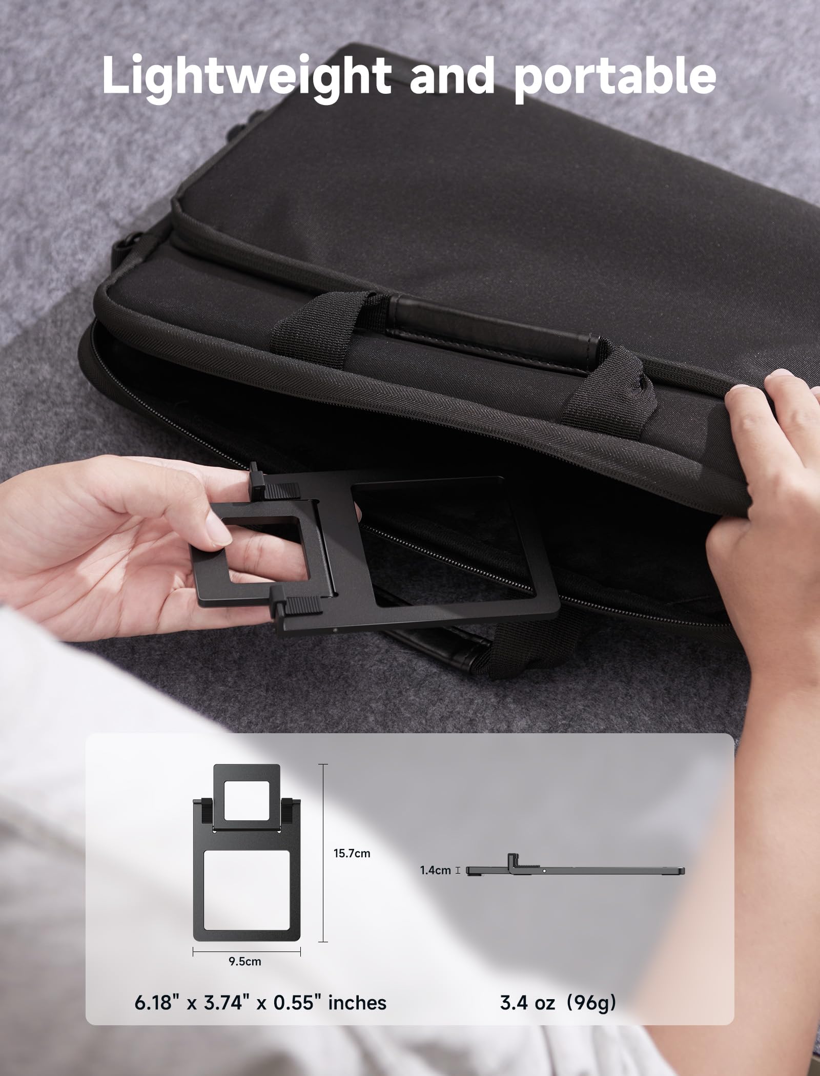 FlipGo Soporte Portátil Para 13.5 15.6 16 Pulgadas Pantalla Extensor Monitor Portátil - Negro 3