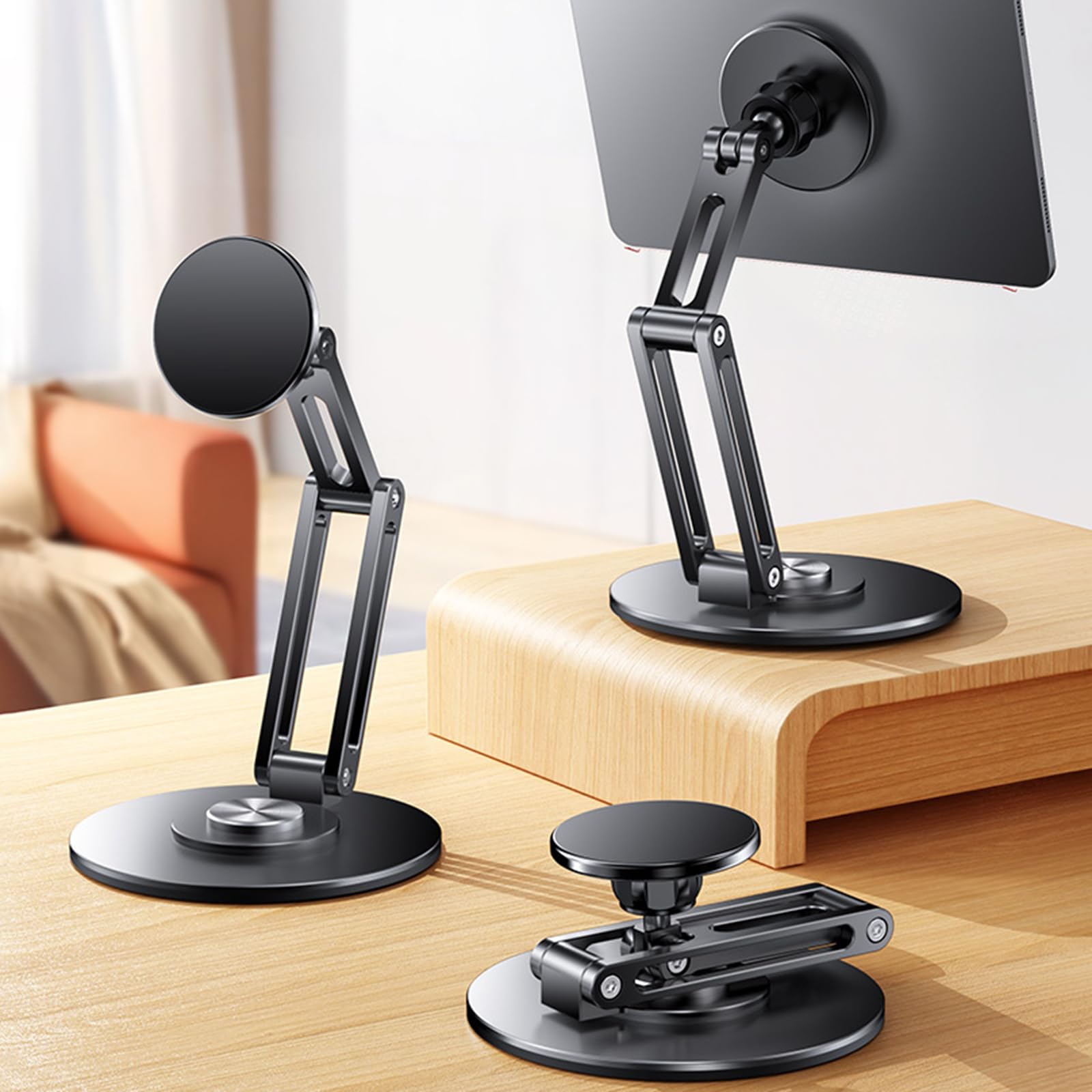 Robusto supporto magnetico da tavolo per telefono, Black CZ03