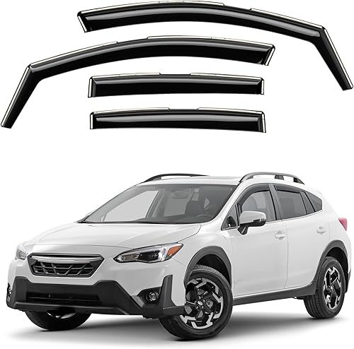 Miniatura 9 de Deflectores de ventana, color humo, tintados en el canal, deflectores de visera de ventilación de ventana lateral, protectores de lluvia compatibles