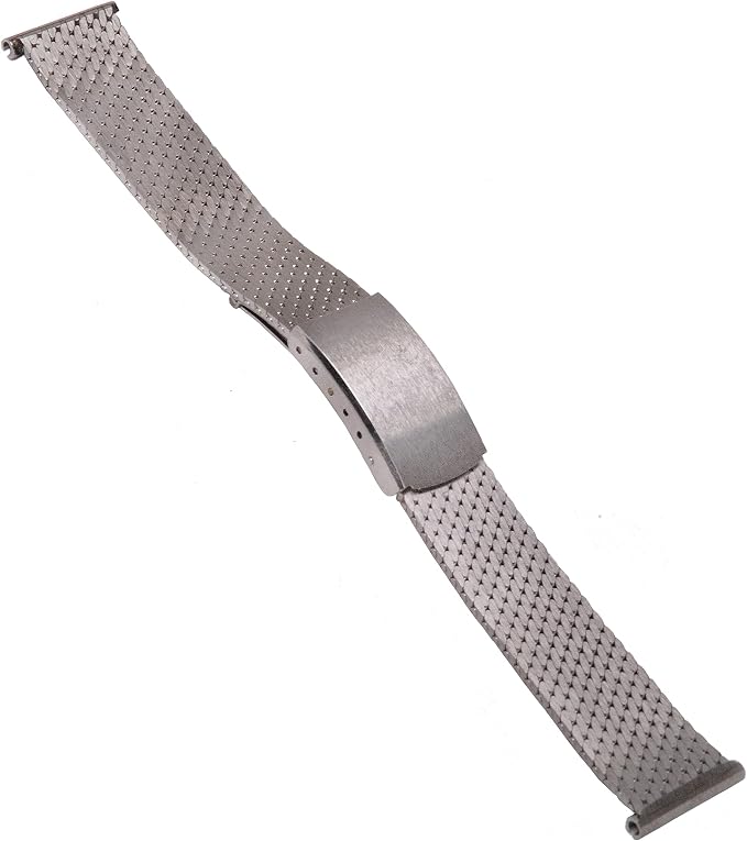 Cinturino Orologio Acciaio Inox 12 mm con Fibbia Milanese Argento Cinturino Orologio Acciaio Inox 12 mm con Fibbia Milanese Argento