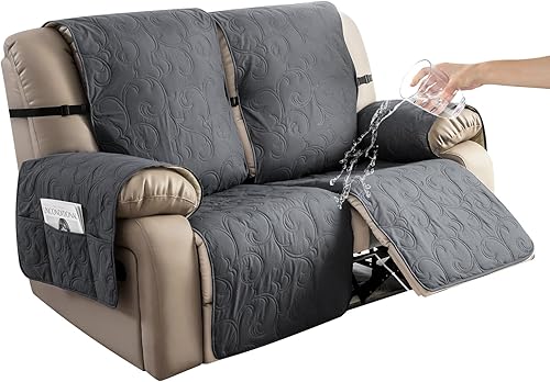 Miniatura 1 de Genina Fundas de sofá para sofá de 2 cojines, 100% impermeables, fundas de sofá reclinable de 3 asientos para sofás reclinables, protector de
