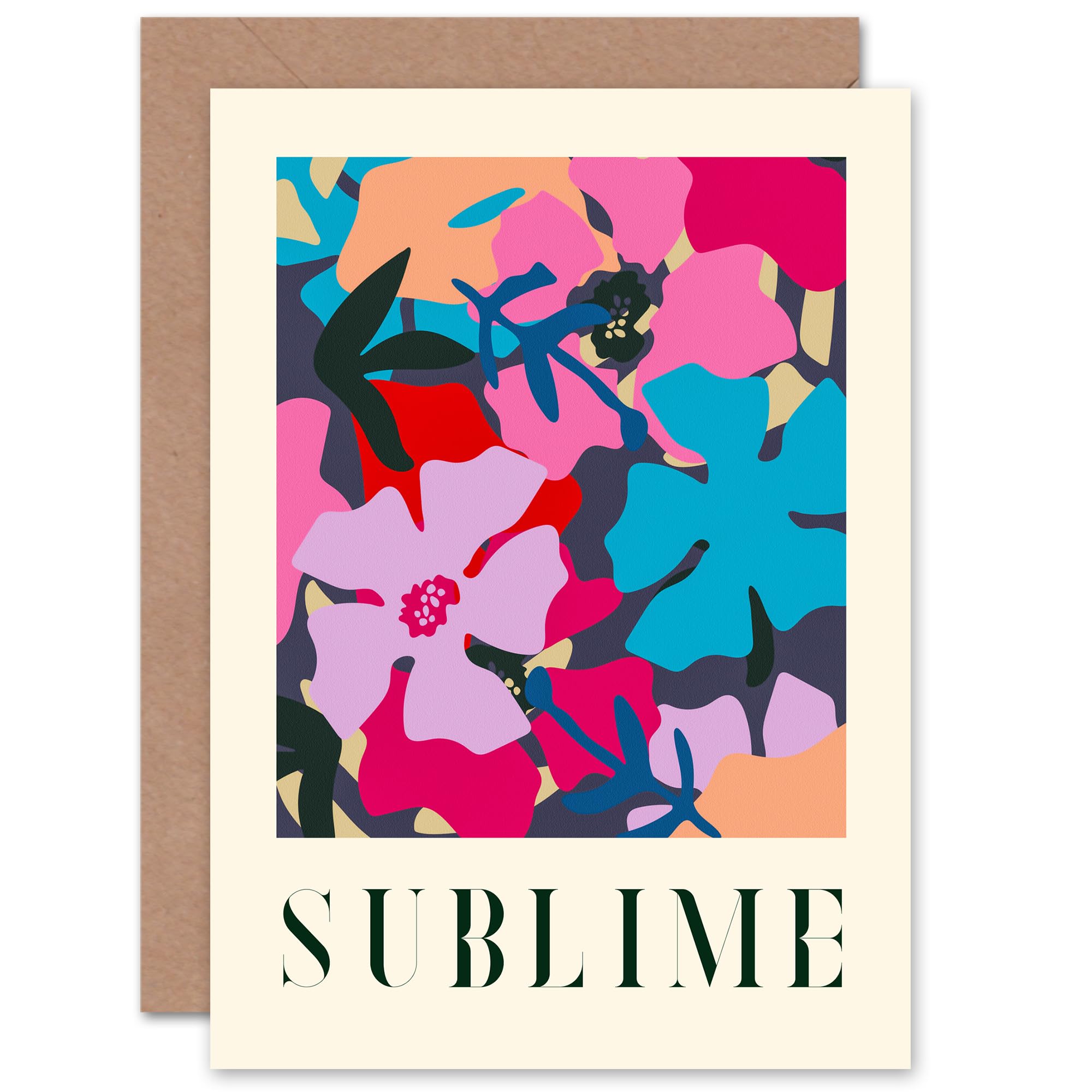 Artery8 - Greeting Card - Floral Abstract Graphic Pattern