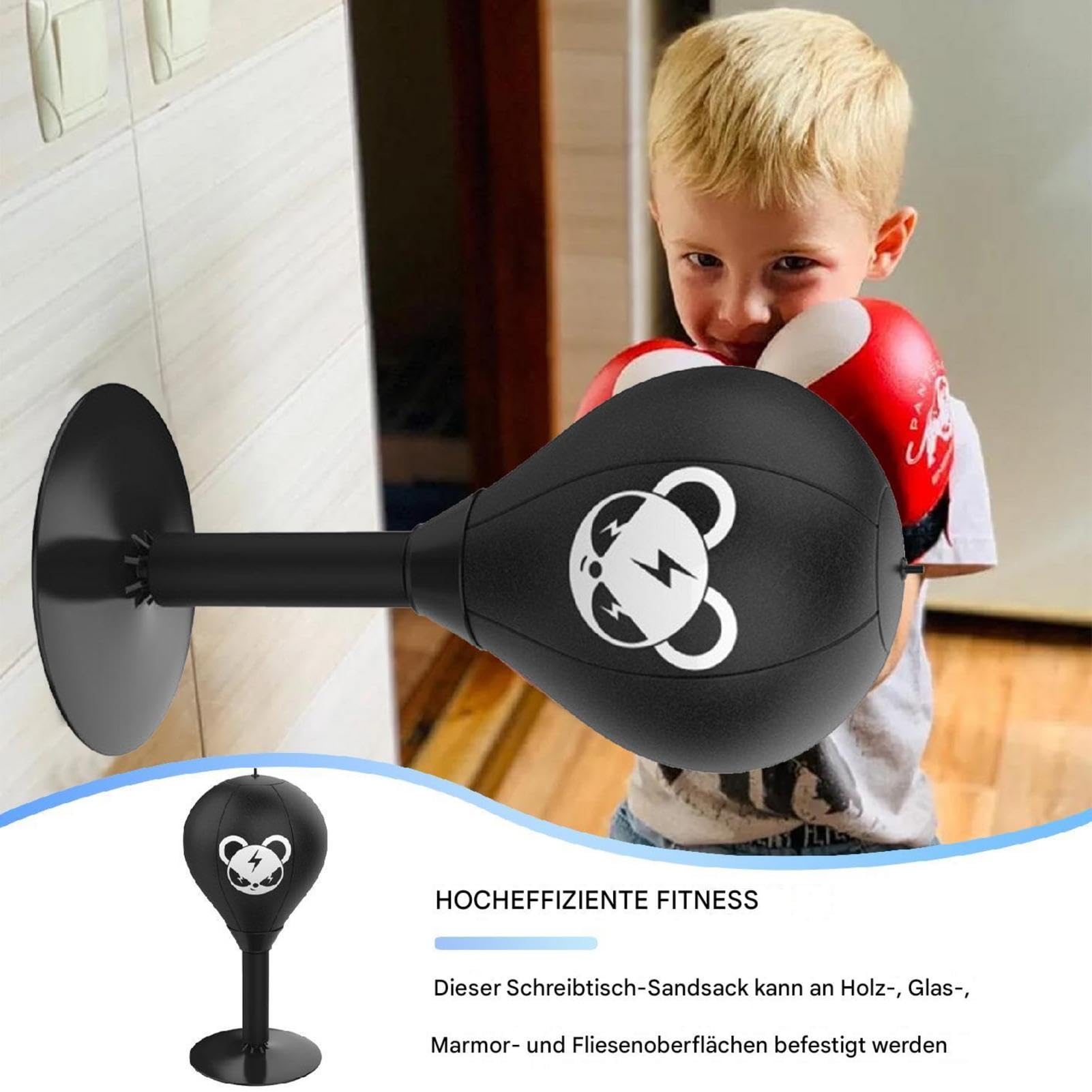 Desktop-Boxsack – Mini-Boxball zum Stressabbau für den Schreibtisch, Tisch-Boxball mit Saugnapf | Robuster Büro-Boxsack, Stressabbau-Boxball für Arbeitsplatz und Zuhause, Tisch-Boxball