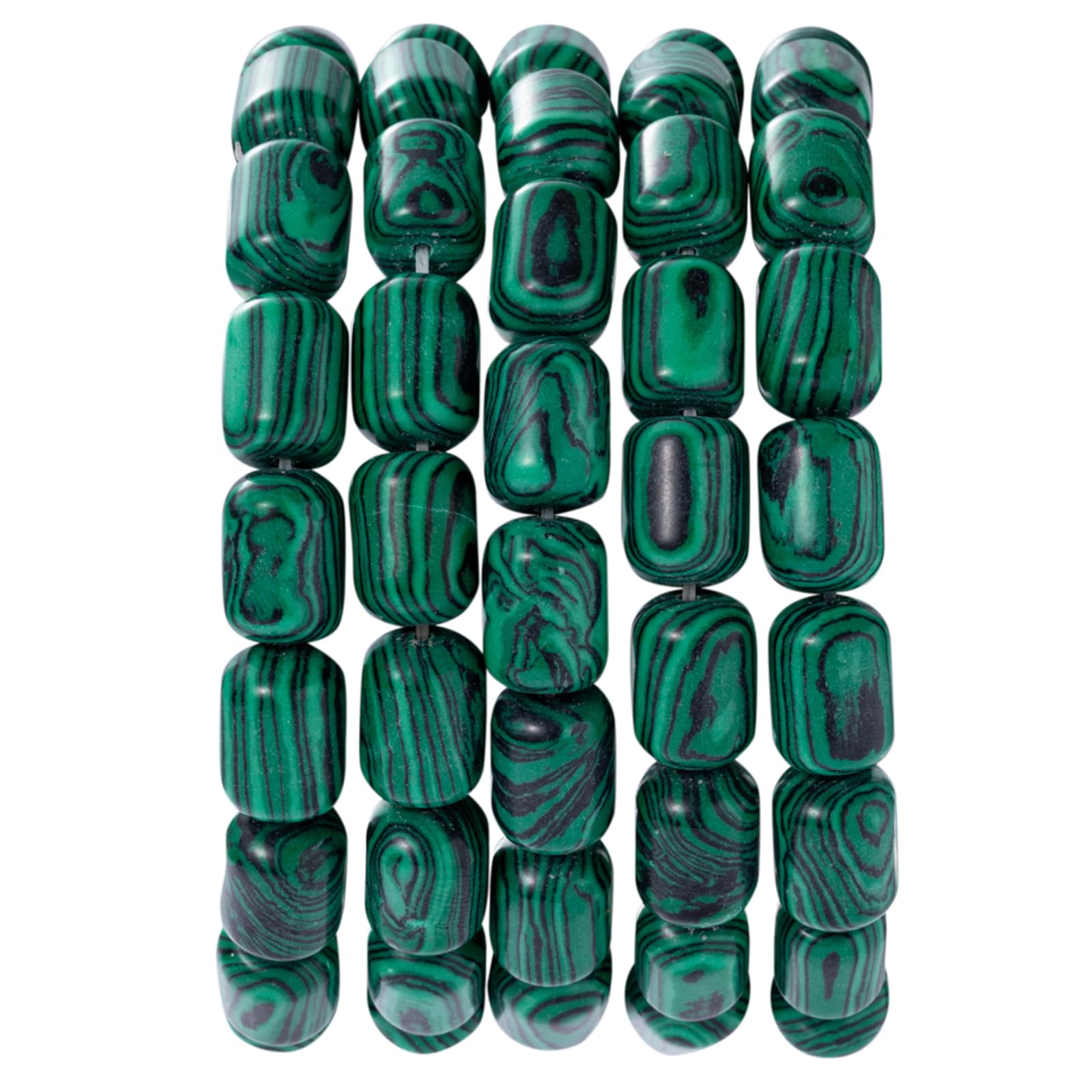 nusgnirpsNatural Malachite Cylinder Tube Beads 10x14mm 38cm/str Loose Semi Gemstone Stone Beads for Making Bracelets Necklace