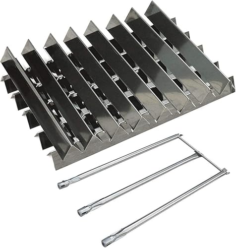 Hongso Kit de 13 barras aromatizantes de acero inoxidable y tubo de quemador de repuesto para Weber Genesis I - IV, Genesis 1000-5000, Genesis