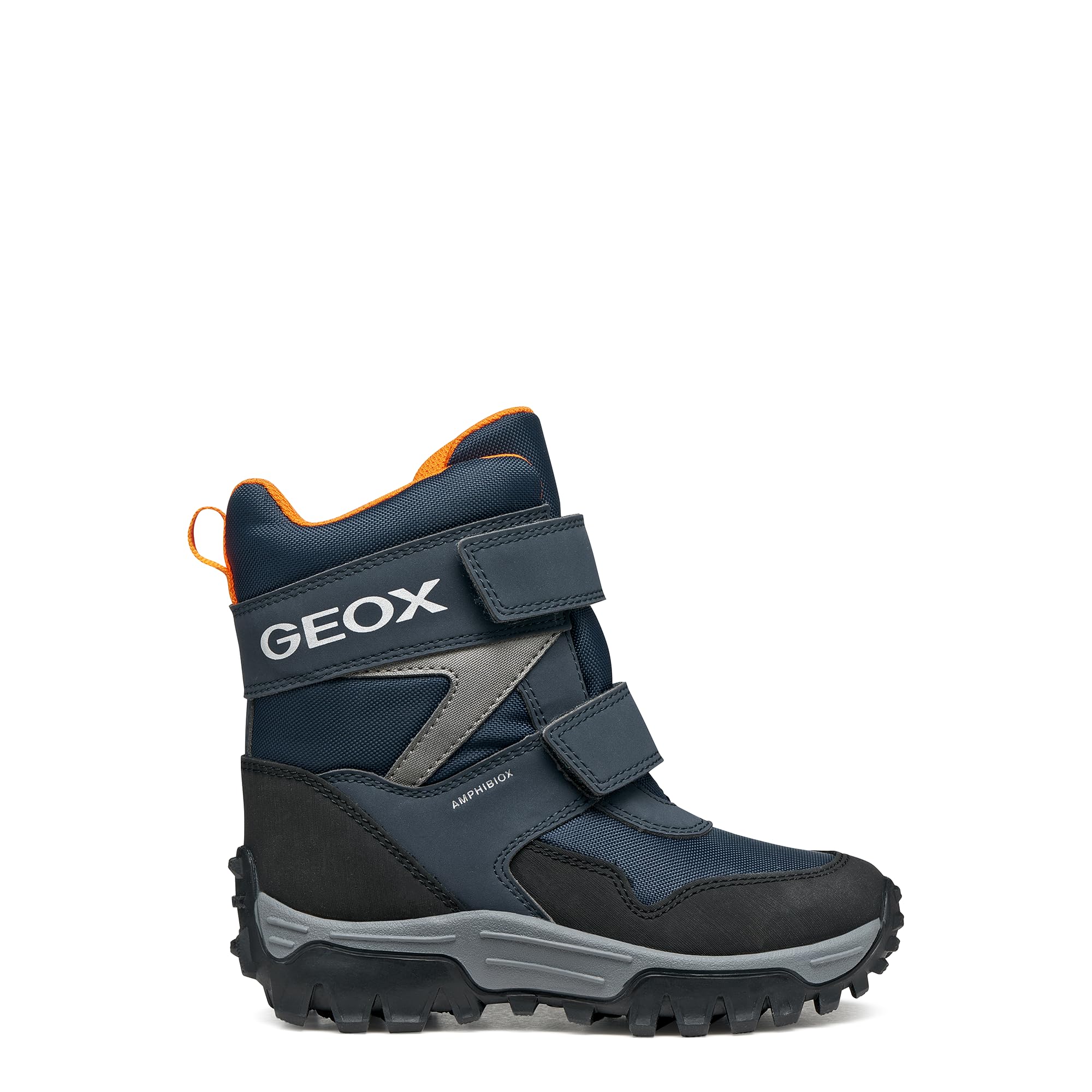 Geox Boys J Himalaya Boy B AbxAnkle Boot, Navy Orange, 11 UK