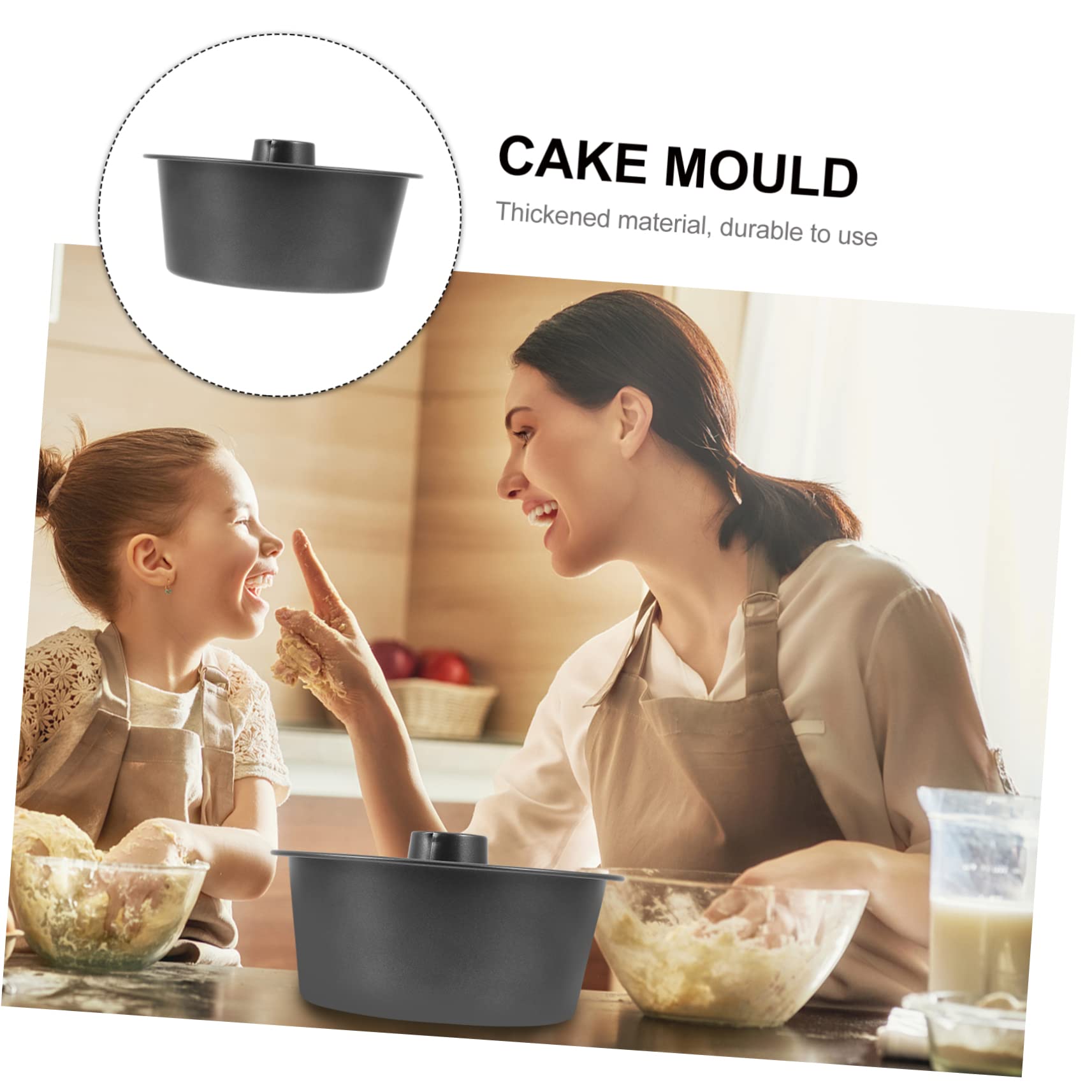 Alipis Moule à Gâteau Rond Creux Ustensile Antiadhésif Pour Cupcakes Et Pâtisserie Domestique Réutilisable Et Facile à Nettoyer