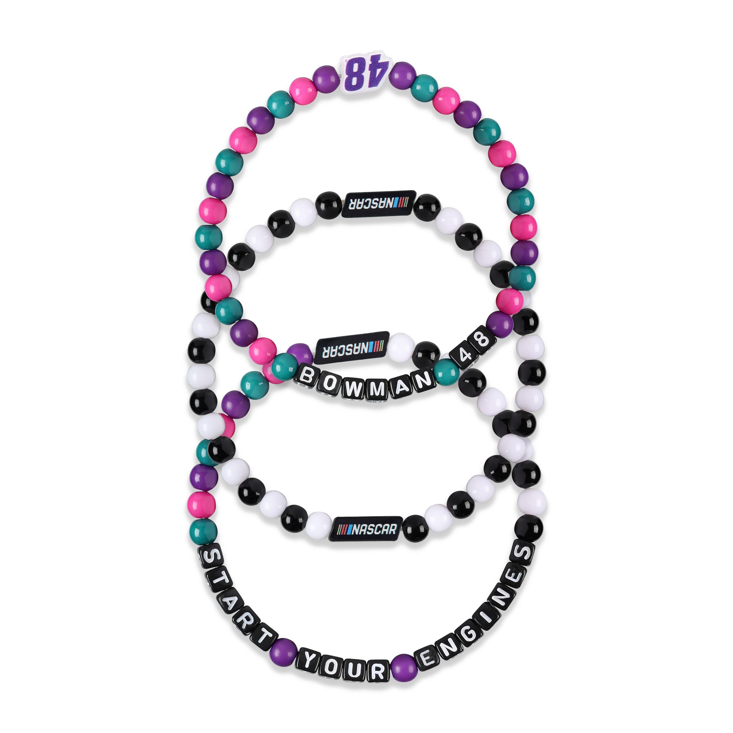 FOCO NASCAR Alex Bowman Mens 3 Pack Friendship Bracelet