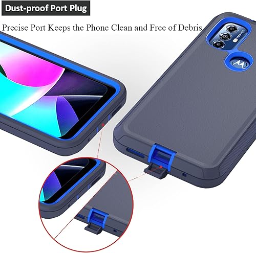 Miniatura 4 de Funda resistente para Moto G Play (2023) y Moto G Power (2022), con funda de clip para cinturón y soporte, funda protectora resistente a los golpes