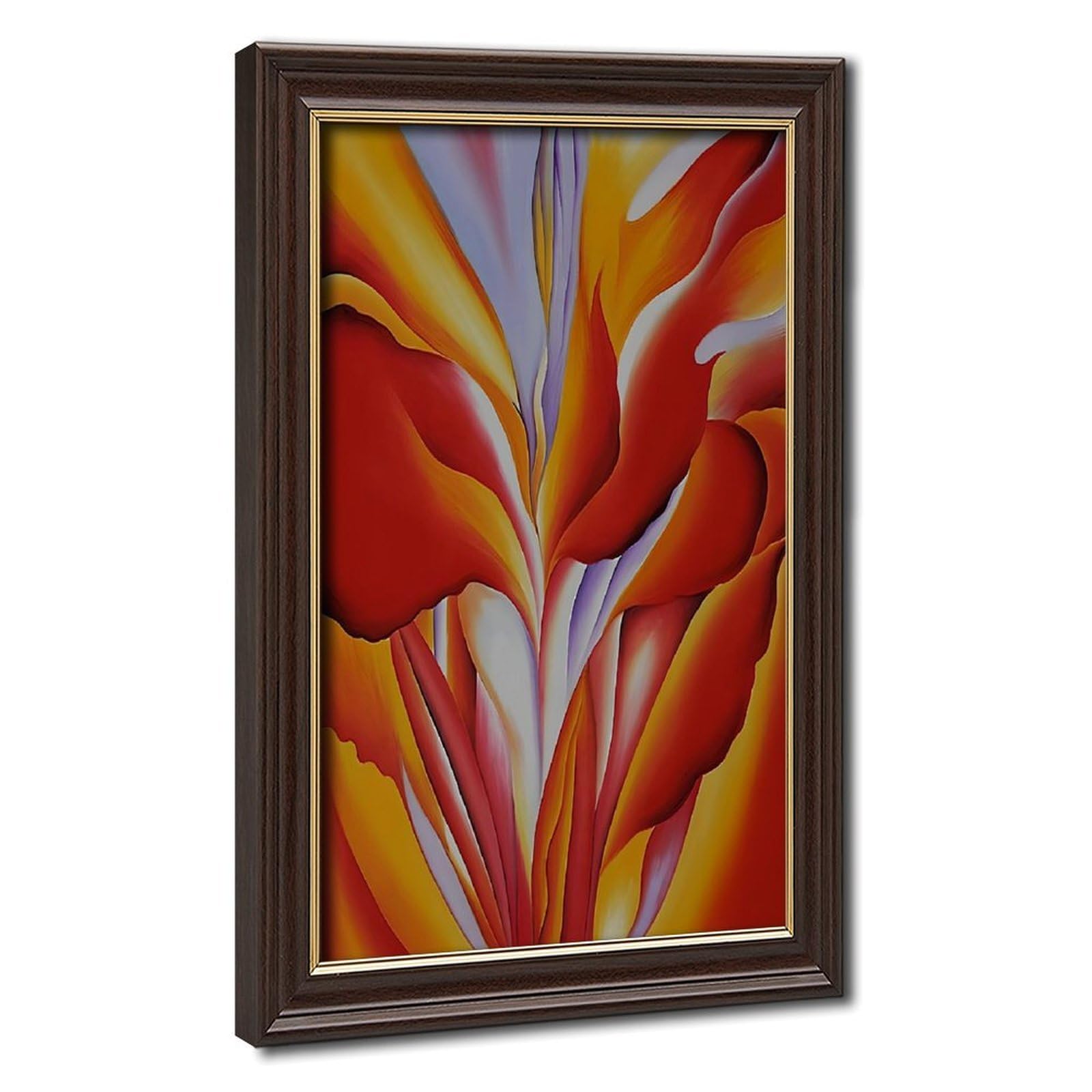 Impression florale vibrante Georgia O'keeffe Red Canna cadre suspendre déco bureau - 8