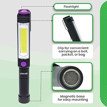 Amazon.com: LitezAll Dual Function Task Light with UV Flashlight