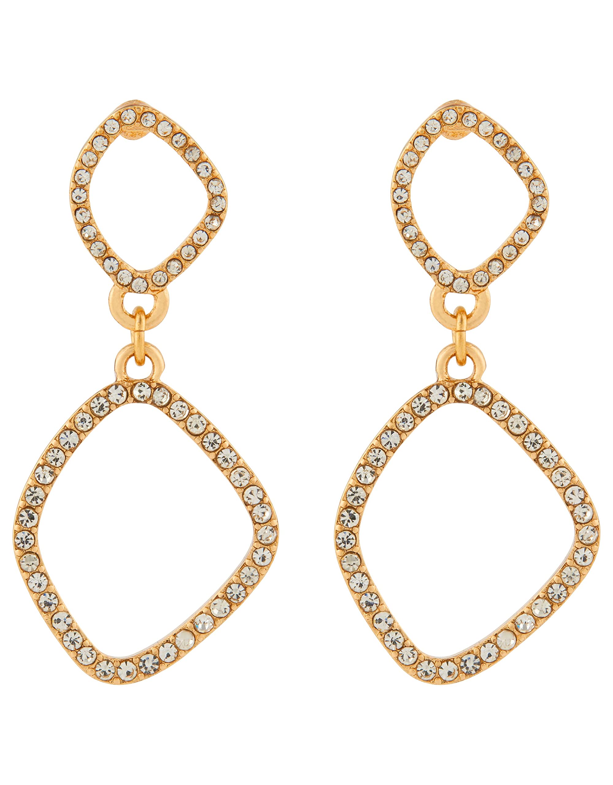 Accessorize London Pave Stone Organic Oval Drop Earrings|One Size (B083G6JXH8) Amazon Price History, Amazon Price Tracker