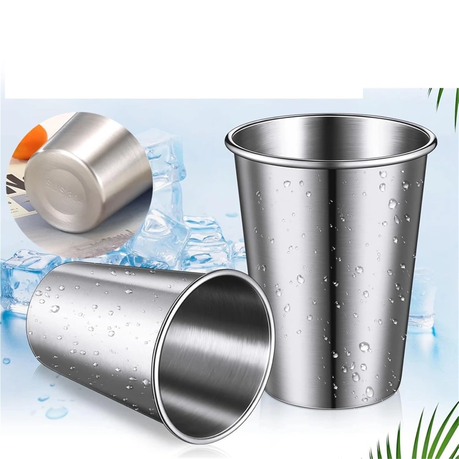 6pcs Camping Cup Sets Stainless Steel Pint Für Kaffee | For Erwachsene Tumbler Metall 12oz stapelbare Trinkgläser Reise 350ml