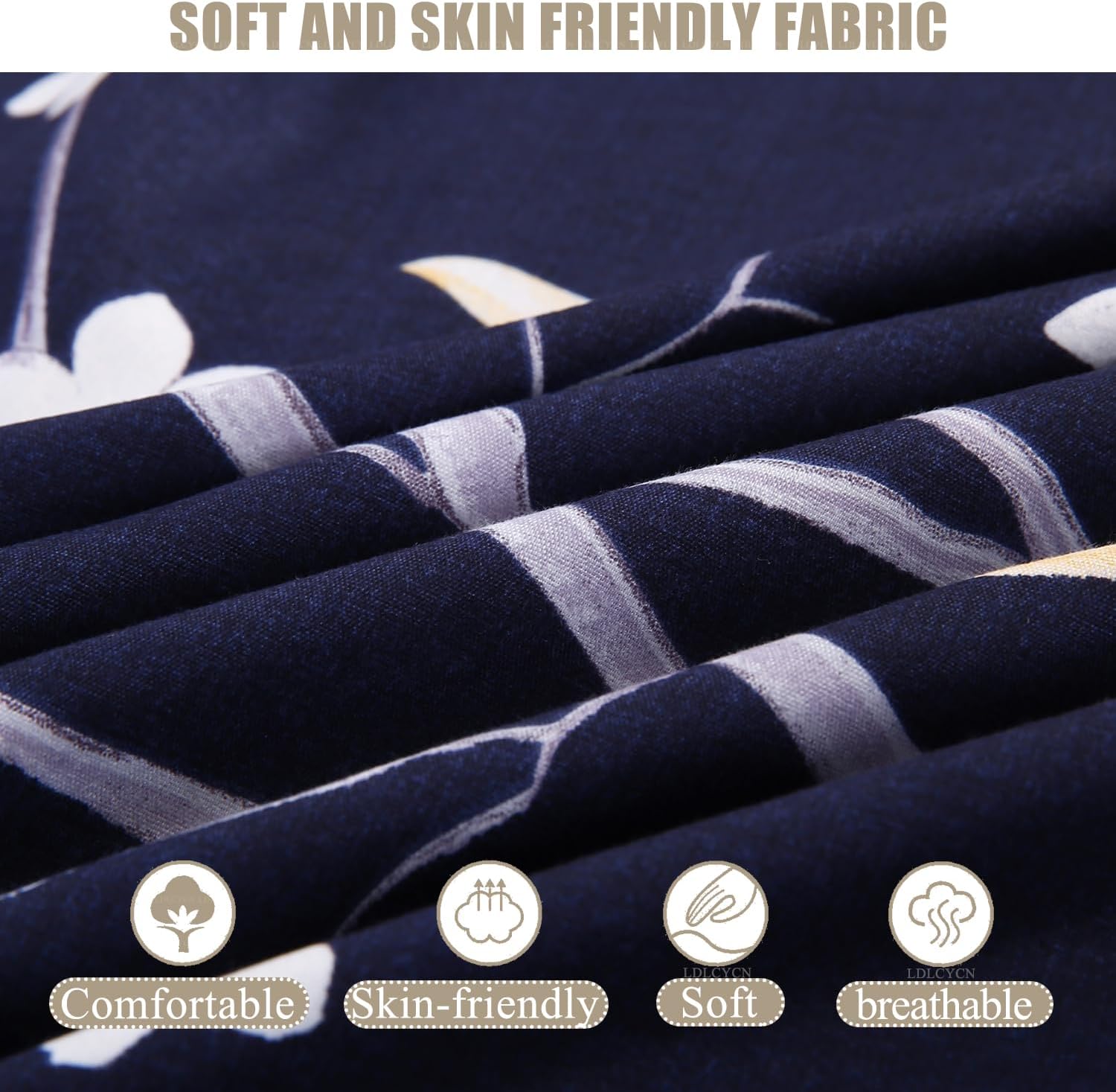 F,120x190cm,LDLCYCN Futon Mattress Cover with Zipper Traditional Japanese Floor Futon Mattress Cover Comfortable Skin Friendly Bed Cover Full Wrap Mattress Protector Futon Slipcover