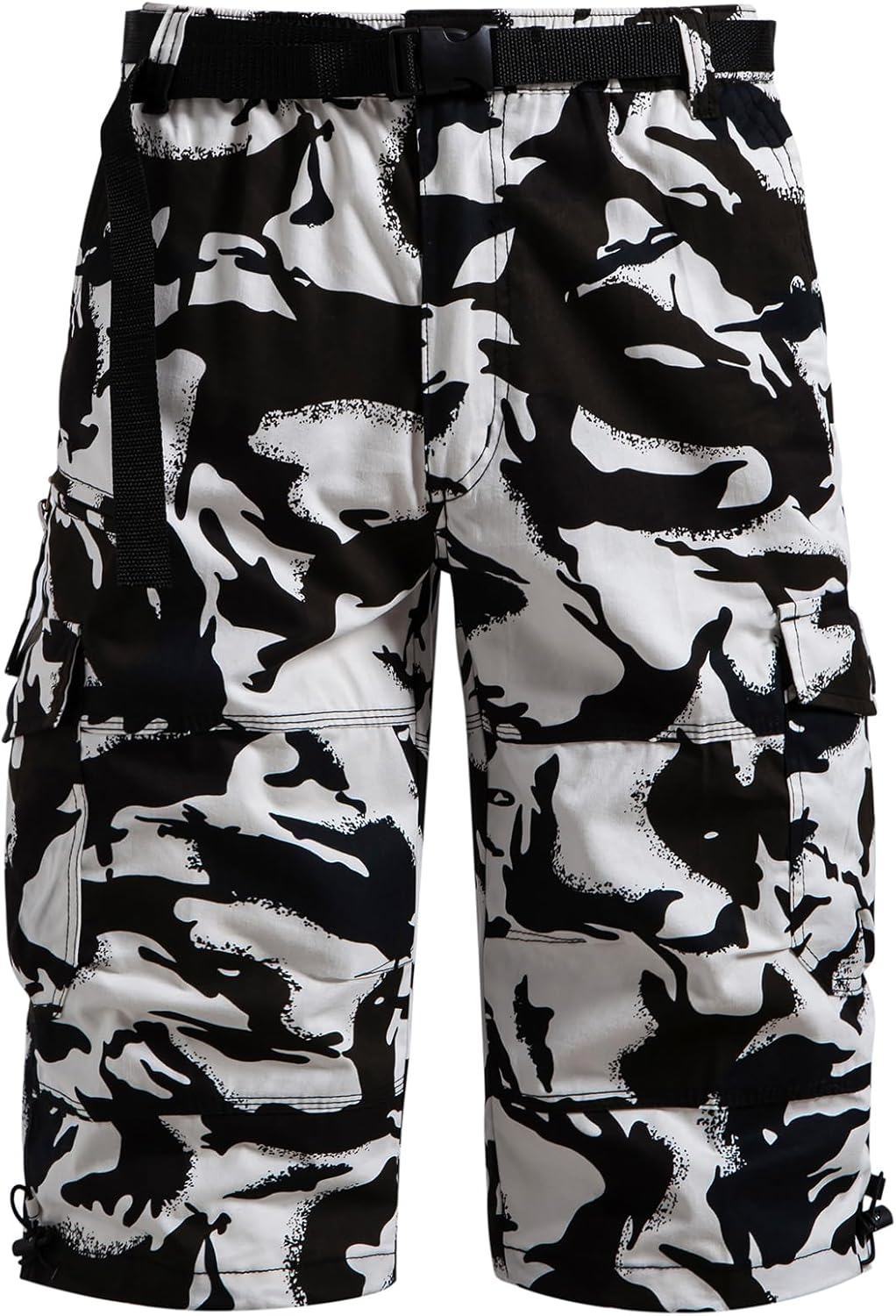 Mylldey Men's Cargo Shorts 3/4 Relaxed Fit Mens Running Shorts 7 Pockets Elastic Waist Cotton Hiking Shorts - Image 4