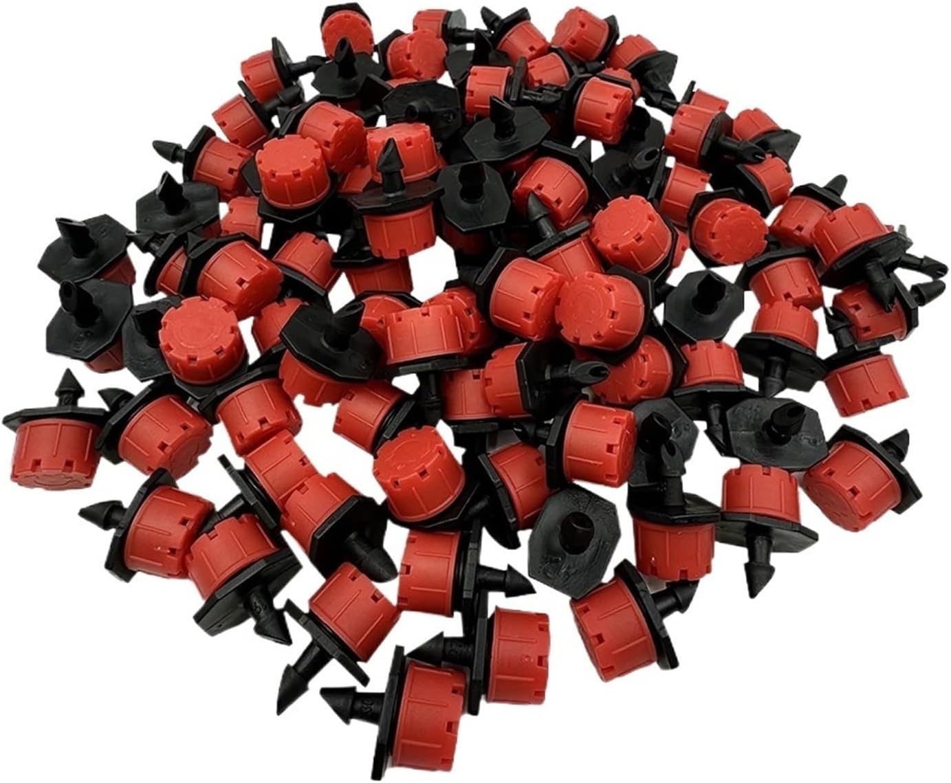 Drip Irrigation Emitters 400pcs 8 Hole Adjustable Irrigation Dripper Sprinkler Emitter Dripper Micro Drip Irrigation Sprinkler for Drip Irrigation System(Red)
