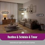 Ampoules Alexa 150W Équivalent, Ampoules Smart Directement compatibles avec Alexa, chaud au vent pour refroidir le blanc, A19 E26 Ampoule Bluetooth, non WiFi Requis, 14W 1600LM, paquet de 4