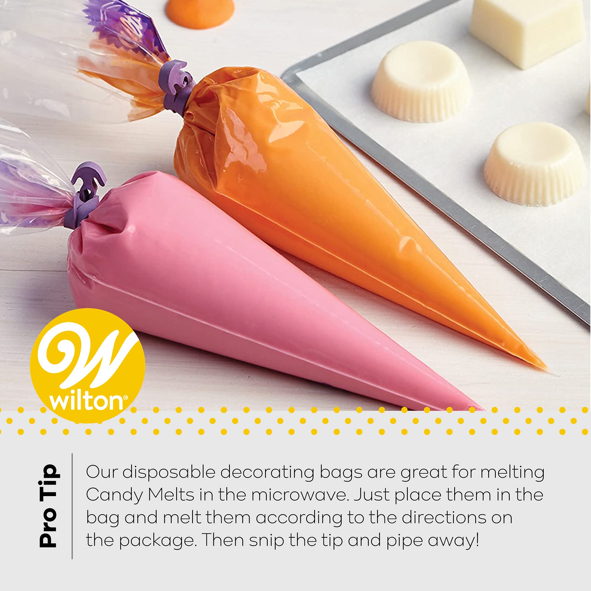 Wilton 12Inch Disposable Cake Decorating Pastry Bags, 100Count Buy Online in United Arab