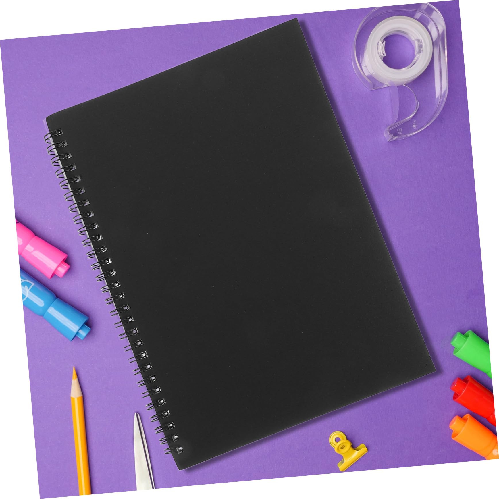 4 Stück Teiliges Spiral notizbuch Kariert mit Robustem Kraftpapier cover Flexible Doppelspiralbindung Festes Papier für Büro Schule und Notizen