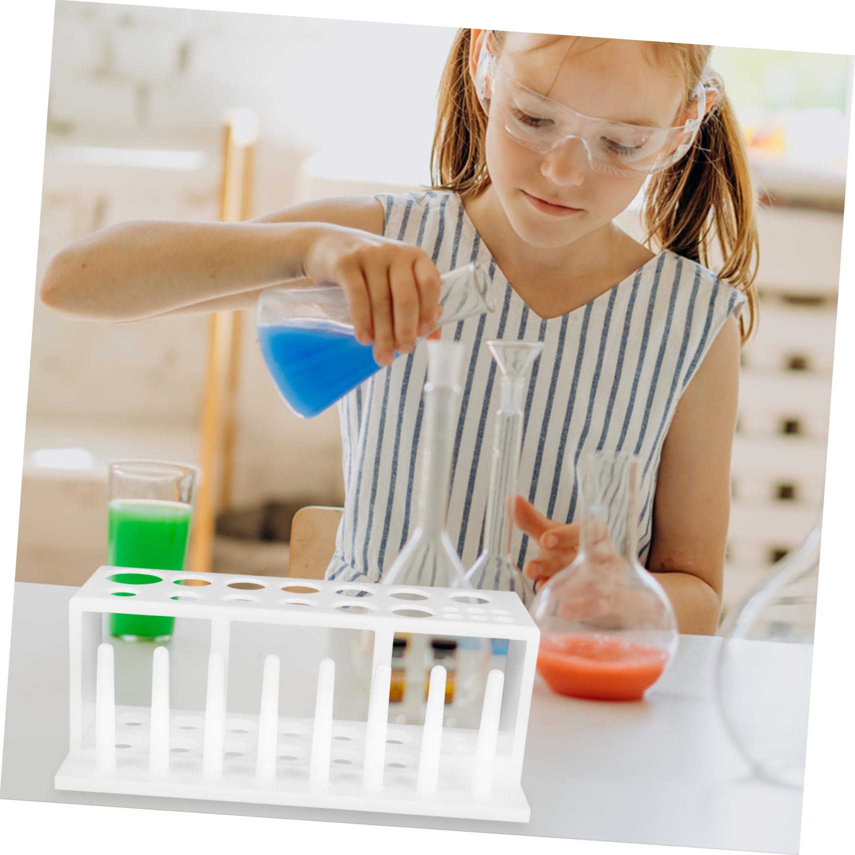 SOLUSTRE 5stücke Test Tube Rack Und Stifte Praktischer Für Labor-röhrchen Vielseitiger Ständer Für Testtuben Für Aufbewahrung Und Trocknung Im Labor