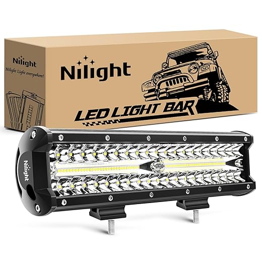 Nilight 12Inch Triple Row LED Light Bar