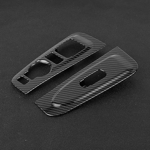 Miniatura 7 de Qiilu Para Hyundai Grand Starex H1 2019 2 unids estilo de fibra de carbono reposabrazos cubierta de ajuste de la puerta del coche reposabrazos