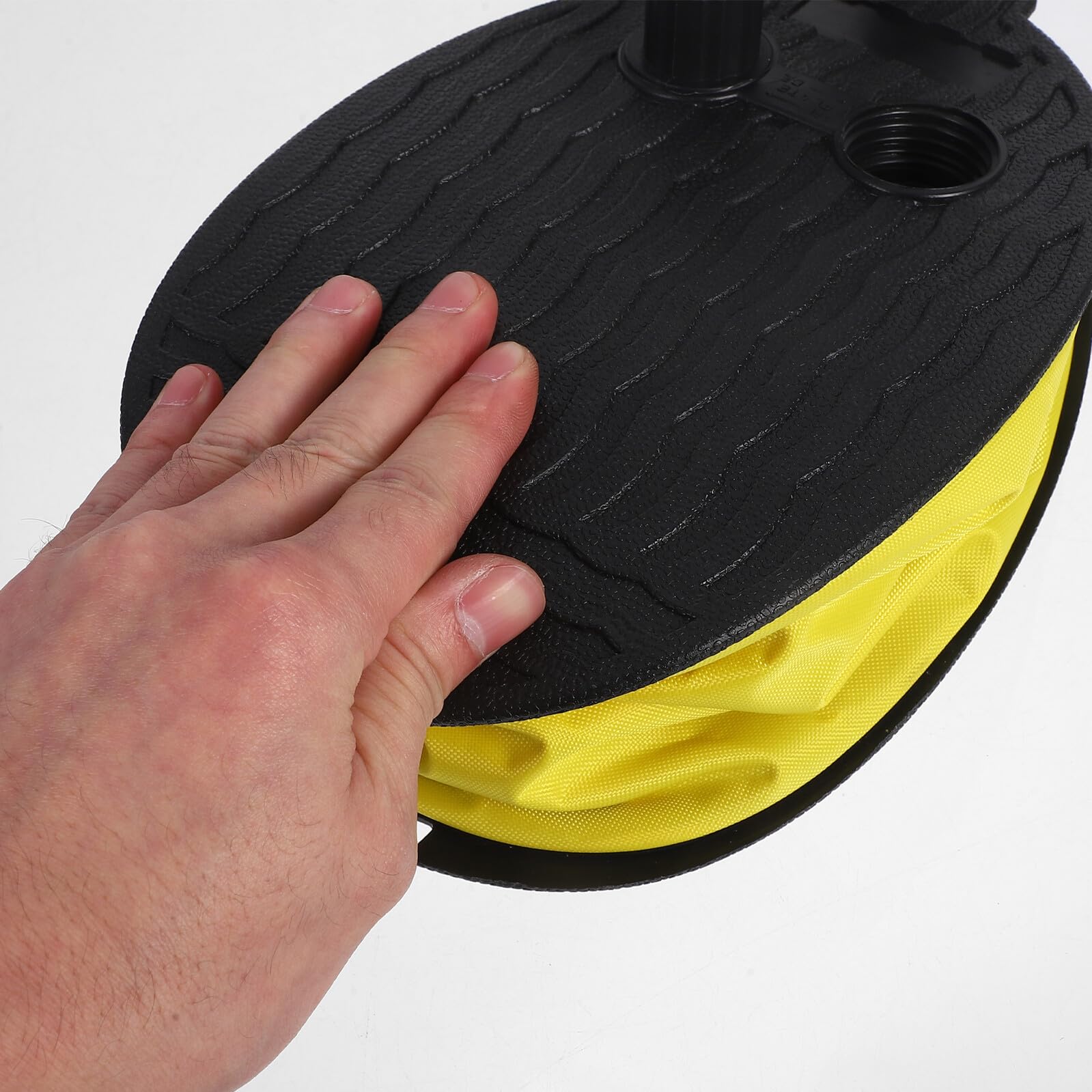 Ciieeo 3 Stück Fußpumpe Blasebalg mit Adaptern für Luftbett und Gymnastikball Robust Kompakt Fußbetrieben Geeignet für Camping Kajak Boot Schnelle Befüllung und Entleerung