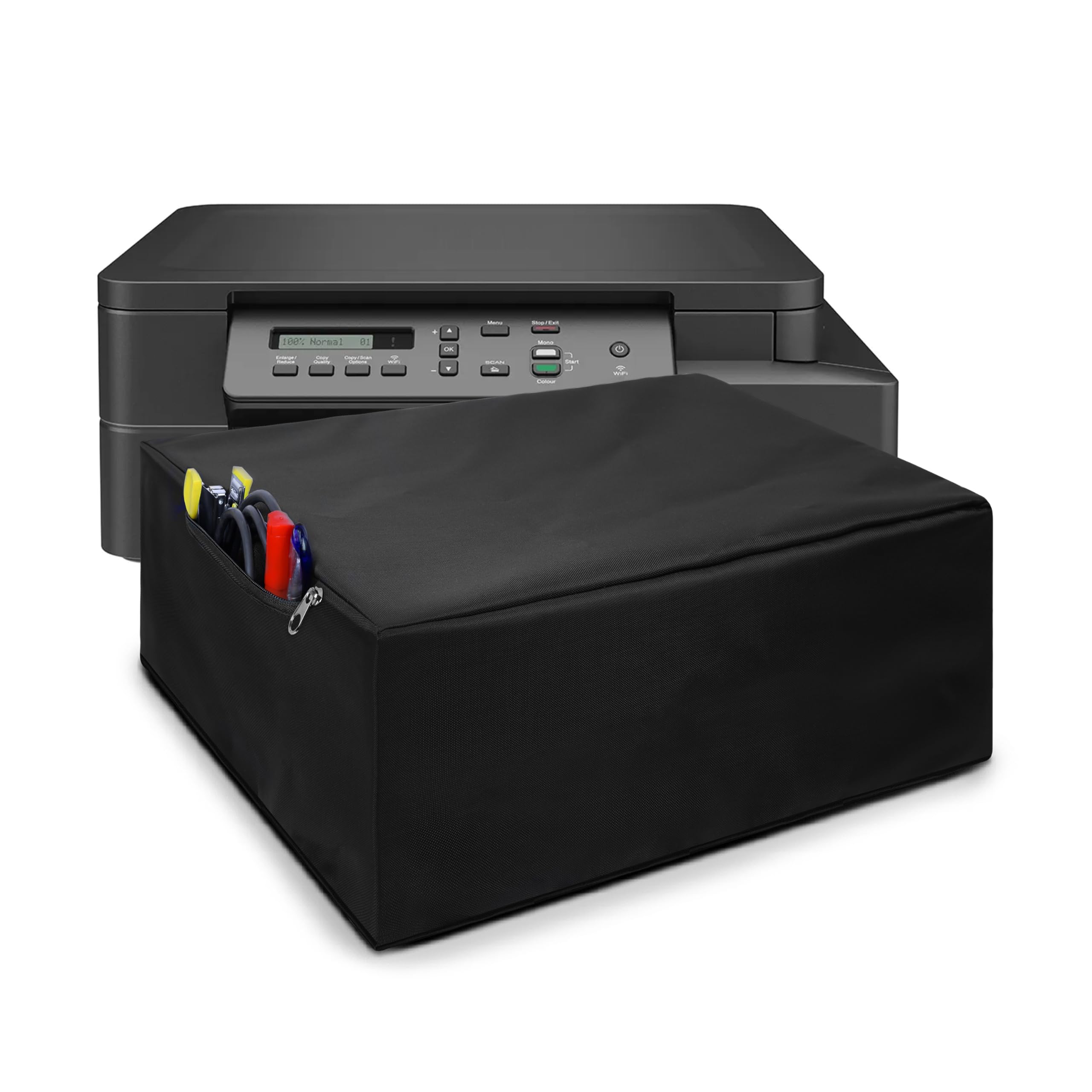 Alifiya Dust Proof Washable Printer Cover for Brother DCP-T520W All-in One Ink Tank Color - Black