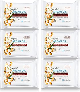 Sponsored Ad - Epielle New Makeup Remover Cleansing Wipes Tissue - Argan 30 Count 6 Pack | Gentle for all Skin Types | Dai...