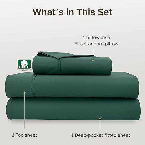 Miniatura 3 de CALIFORNIA DESIGN DEN - Juego de sábanas de 400 hilos y satén de algodón 100% natural, refrescantes, duraderas y esquinas profundas, para