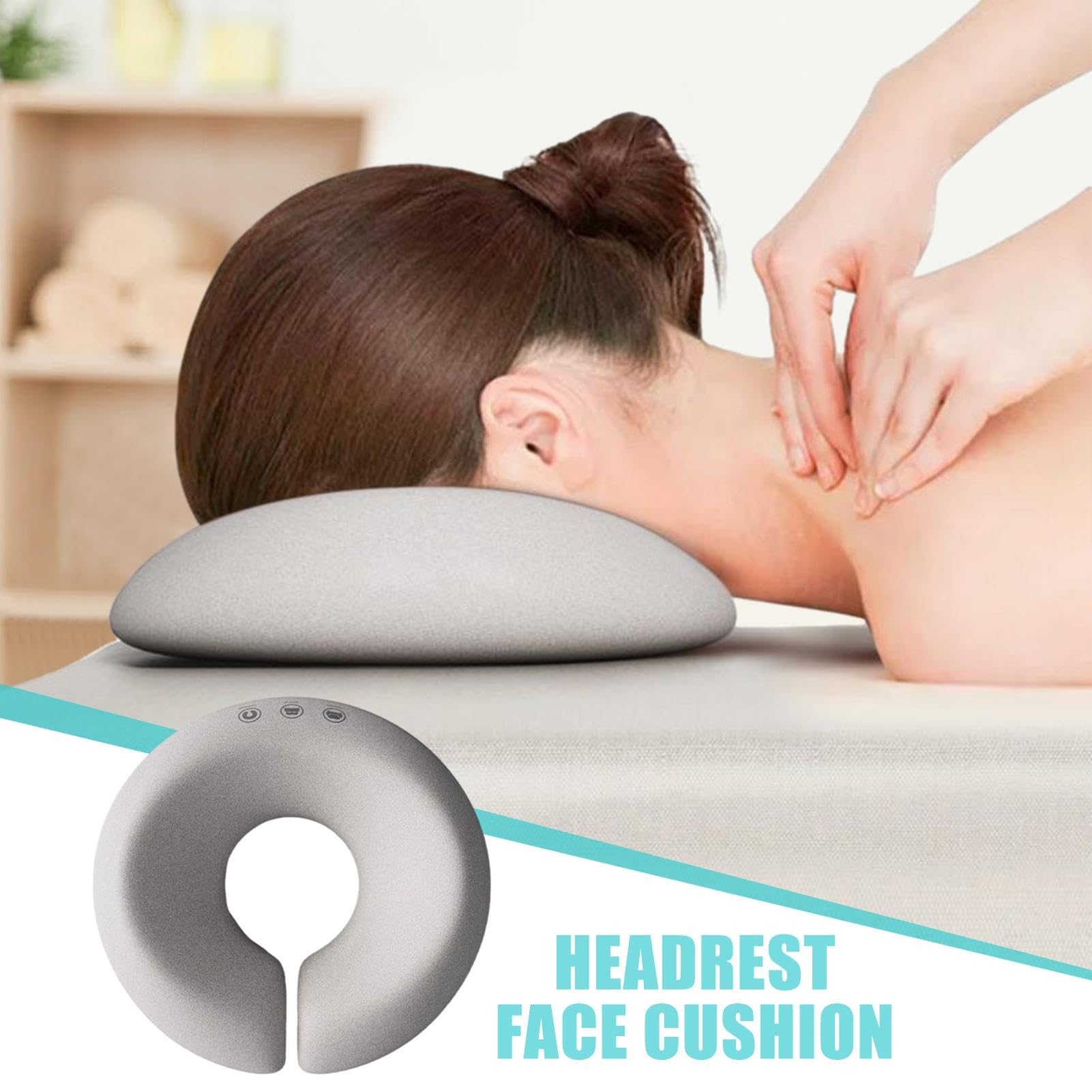 Cojín de masaje facial - Cojín de masaje para camillas de masaje, reposacabezas profesional en forma de U, reposacabezas elástico para sillones de masaje, cama de spa
