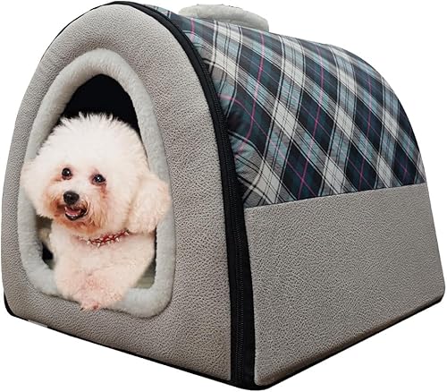 Miniatura 39 de Dog Bed,2 Ways to Use,Indoor Pet House with Fluffy Mat,Removable and Washable Cover,Splash-Proof House and Non-Slip Bottom,for Large Dogs(2XL Star)