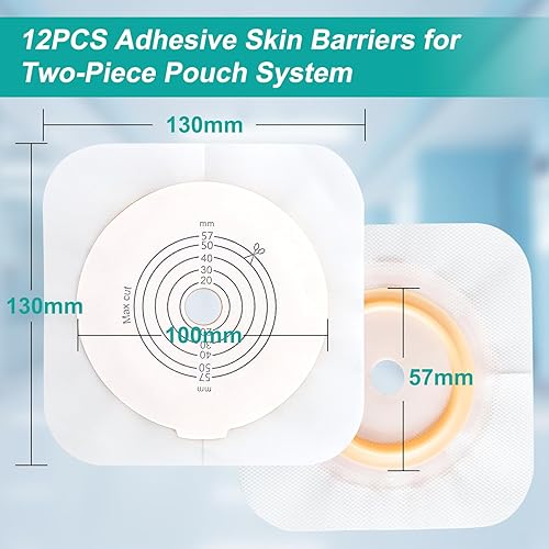 Miniatura 5 de Barrera adhesiva para la piel 12PCS con borde no tejido para bolsas de colostomía de dos piezas