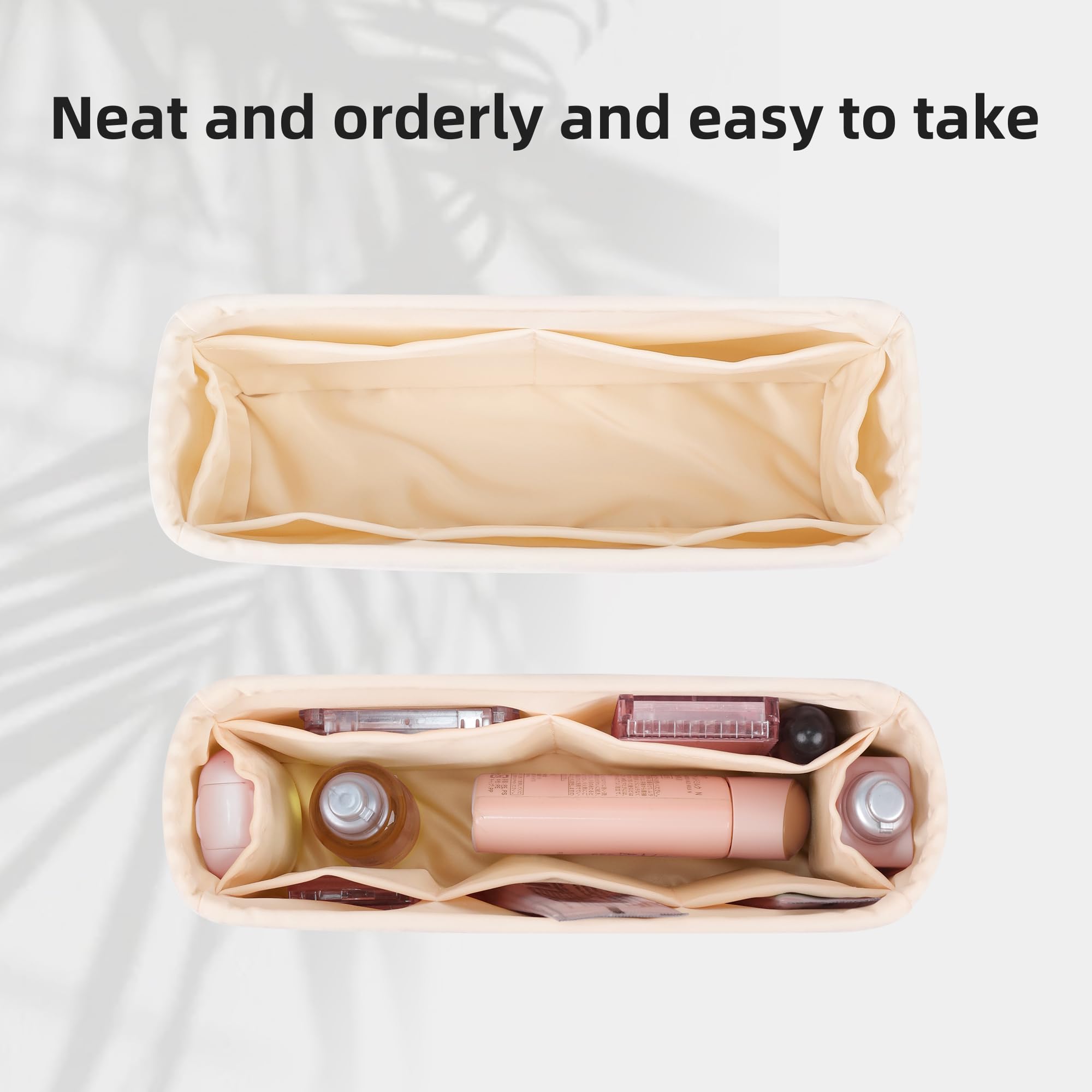 DGAZ Organizador Interior para Y-S-L Niki Medium, Satén Interior, Craie | Inserto de Satén de Lujo, Ajuste Perfecto, Protección Suave, Ligero