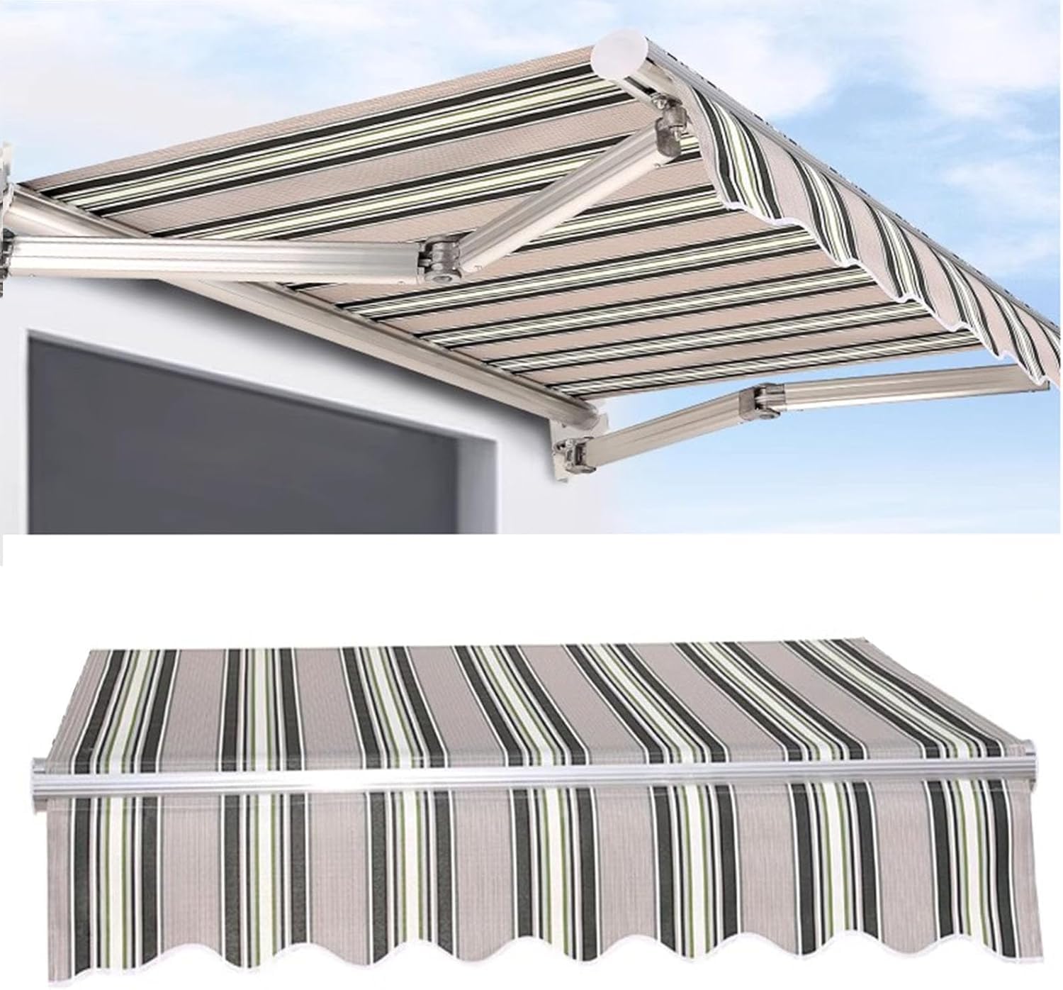 Toldo retráctil de repuesto impermeable de poliéster 280g/m² para balcón