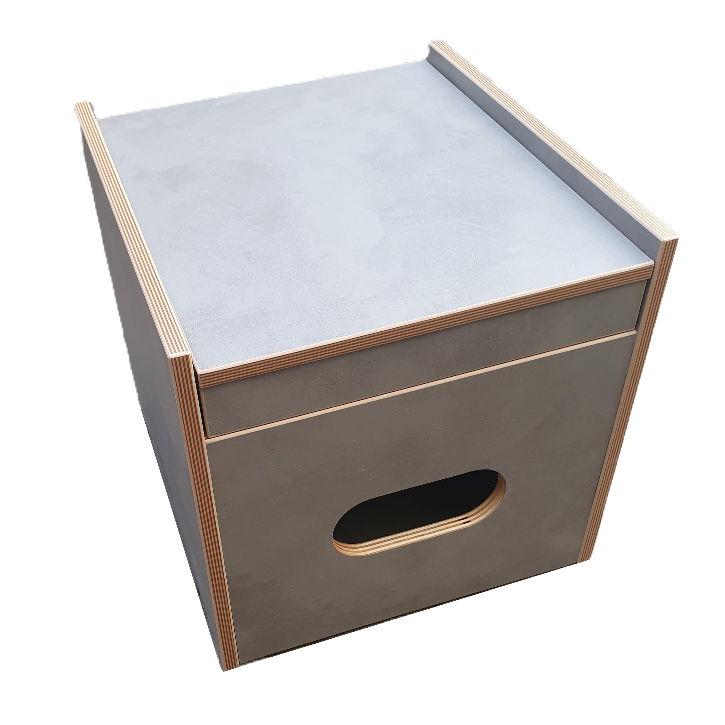 Toilettenhocker grau für Porta Potti 145/345 inkl. Polster schwarz