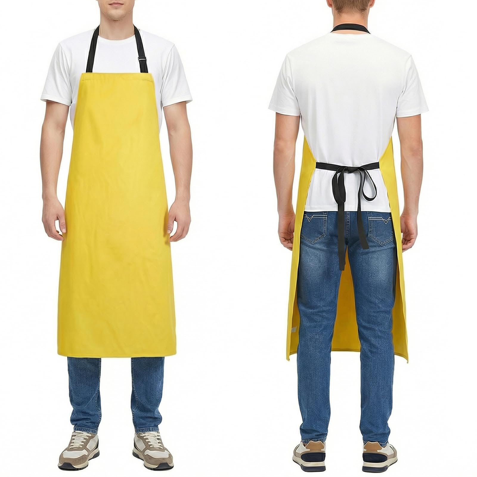 Molaxhome Tablier imperméable en polyuréthane pour chef - Tablier de travail léger - Unisexe - Pour la vaisselle