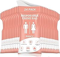 Vista 10 de DIBBATU Bolsa de orina desechable, 12/24 bolsas de orina para viajes para mujeres/hombres, bolsa de urinario portátil de emergencia de 27.1 fl oz