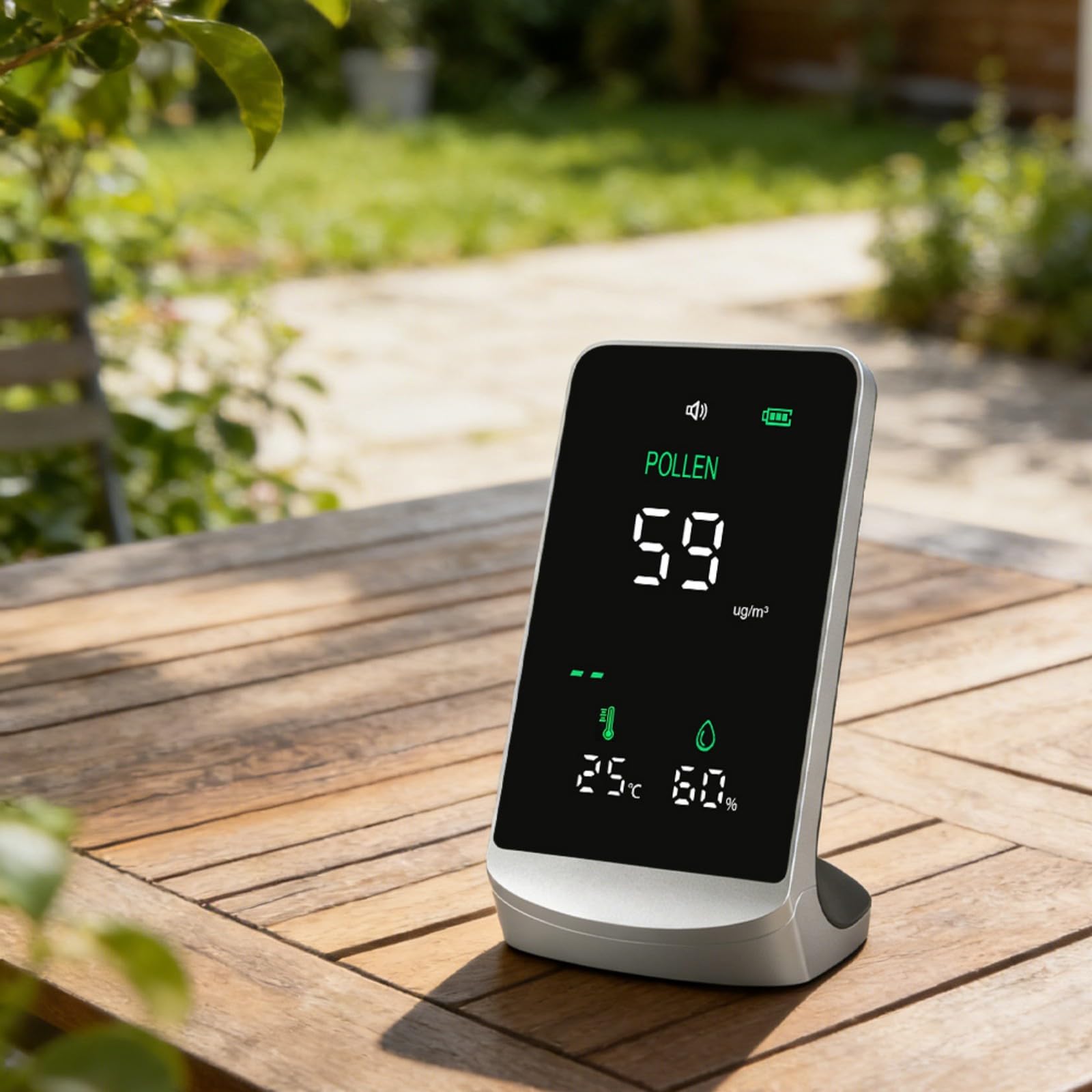 Analizadores multifunción de calidad del aire que detectan polen, polvo, humedad y temperatura para monitoreo ambiental Medidor de temperatura y humedad Detector de aire para hogar