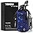 YOUCAN PLATO 74 oz Half Gallon Water Bottle with Sleeve-Large Water Bottle -Big Water Bottle-Gym Water Bottle with Straw- Gallon Water Jug with Handle -BPA Free- Leakproof, Workout bottle,Star Blue