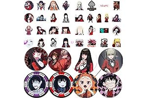 KAKEGURUI Jabami Yumeko Backpack Button Badge, Anime Badges, Pins 100Pcs