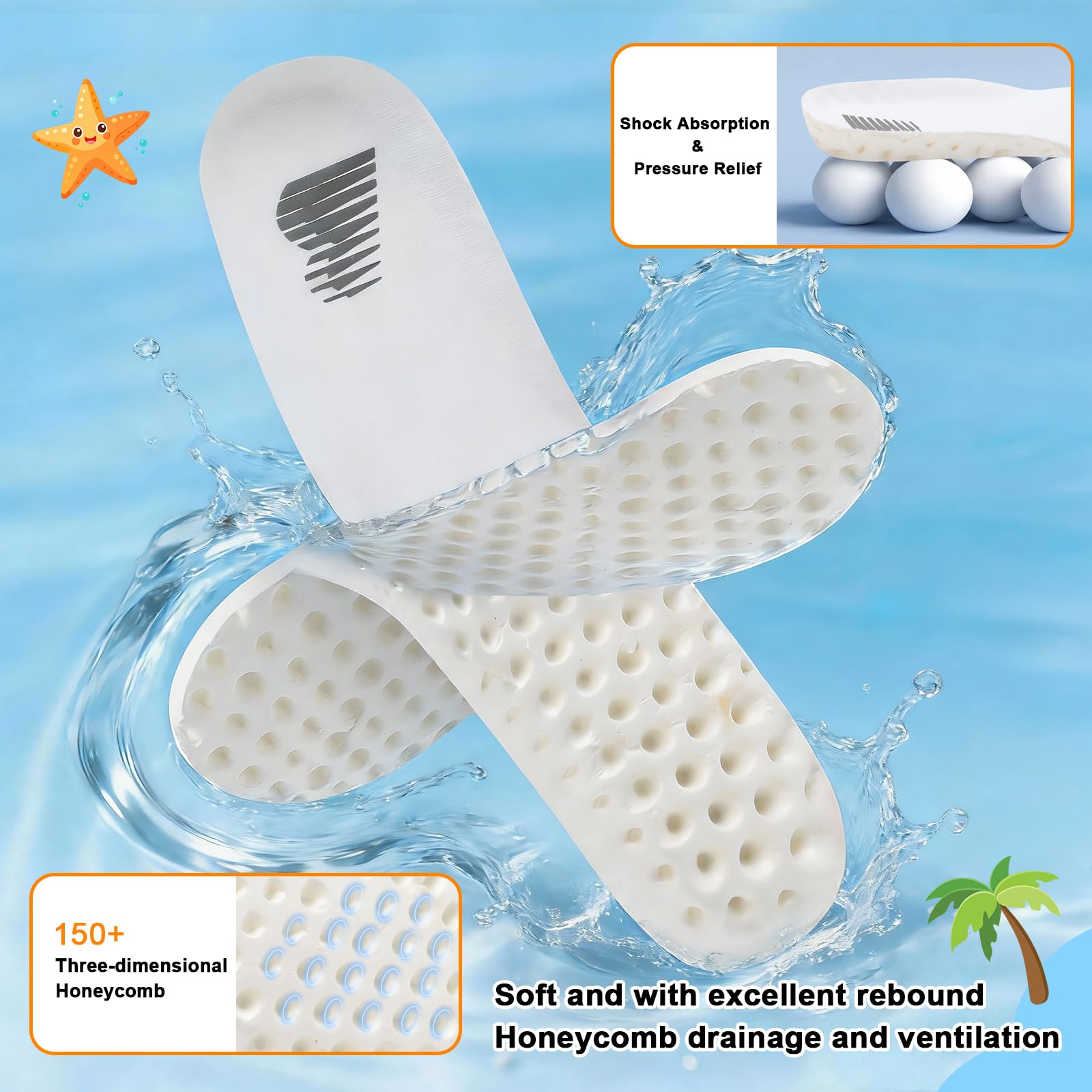 BARERUN Toddler Sandals Barefoot Kids Water Shoes Wide Boys Girls Summer Non-Slip Beach Swim Pool Hiking Sport Auqa Sandals Breathable Indoor Outdoor Walking Shoes — view 6